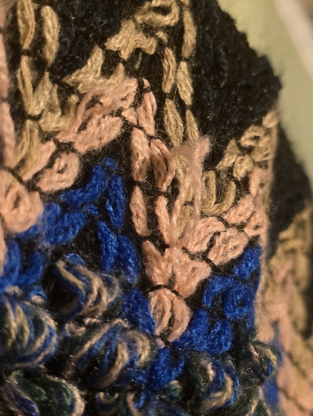 Three Bird Nest Multicolor Zigzag Knit Cardigan - Blue, Teal, Pink, Yellow - Picture 9 of 12